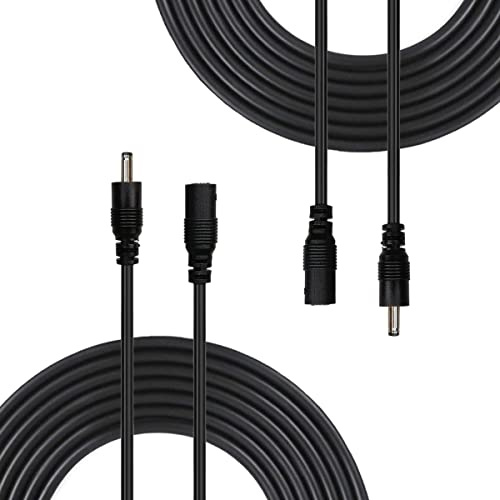 Liwinting DC Verlängerungskabel 3m/9.84Feet 3.5x1.35mm Mann zum Weiblichen Stecker für Kameras, Energien-Adapter, IP-Kamera Schwarz 2 Stück