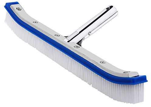 Deuba® Poolbürste Poolreinigung Reinigungsbürste Pool 46cm | passend für gängige Haltestiele | Borsten aus PVC für Lange Haltbarkeit | aluverstärkter, korrosionsbeständiger Verbindungskopf