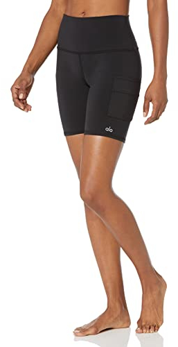Alo Yoga Damen High Waist Cargo Short Cargos, schwarz, XX-Small