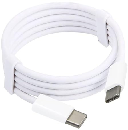MMOBIEL Cable cargador USB - C a USB - C 2 metro blanco - Para la carga rápida y la transferencia de datos Smartphone/Tablet/Laptop/Gameconsole