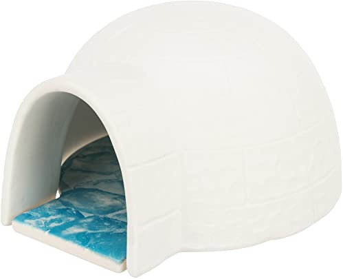 TRIXIE Iglu mit Kühlplatte, Mäuse/Hamster, Keramik, 13 × 9 × 15 cm, weiß