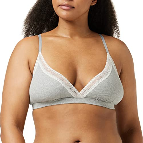 sloggi GO Ribbed Bralette, Bustino, Donna, Multicolore (Medium Grey Melange), M