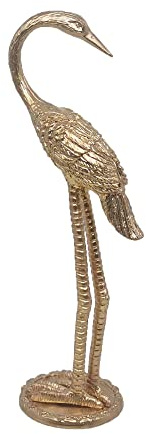 Tricune Metal Crane Ring Holder Stand for Jewelry, Engagement and Wedding Ring Display, Gold Decorative Ornaments Home Decor for Living Room, Bedroom, Desktop, Cabinets