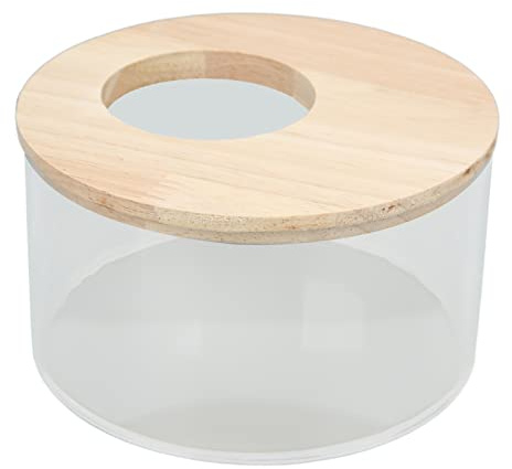 Qcwwy Hamster Sand Bathtub, Acrylic Small Pets Sand Bath Box Small Round Shaped Pet Sand Box Transparent Acrylic Sand Bathroom Assemble Hamster Shower