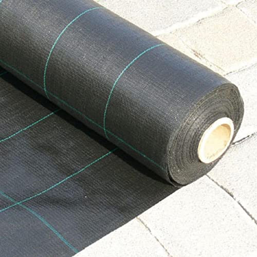 Mugar- Malla antimaleza/antihierba de 110g/m2 para Evitar el Crecimiento indeseado de Malas Hierbas: 1/2/3/4 Metros de Ancho. (3x10m)