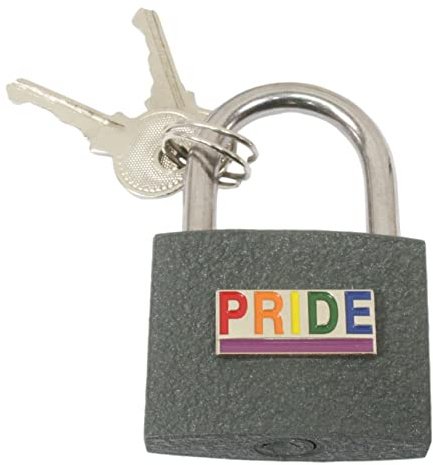 Pride Engraved Padlock Love Lock Wedding Anniversary Valentines Gift Unity Lock Free Engraving 557