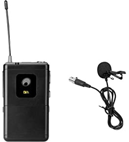 OMNITRONIC UHF-E Serie Taschensender 828.6MHz + Lavaliermikrofon | Taschensender mit Lavaliermikrofon für Empfänger aus der UHF-E-Serie