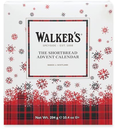 Walker’s 2025 Advent Calendar with Shortbread Cookies from Scotland - 24 Count (10.4 oz) - Limited Edition Cookie Box with Christmas Cookies in Various Shapes and Flavors