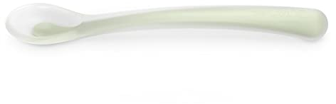 Suavinex, Cucchiaio in silicone per bambini +4 mesi, cucchiaio da apprendimento, morbido e morbido, per gengive sensibili, con manico lungo, lavabile in lavastoviglie, colore verde
