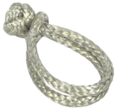 Tauwerkschäkel D-2 aus Dyneema, 4 mm, Silber- Bruchlast mehr als 1400kg