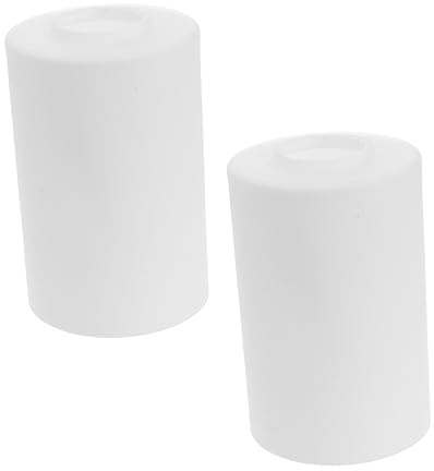HEMOTON Lamp Shades for Glass E27 2pcs Cylinder White Pendant Light Shade Smooth Surface Softens Light Modern Style Table Ceiling