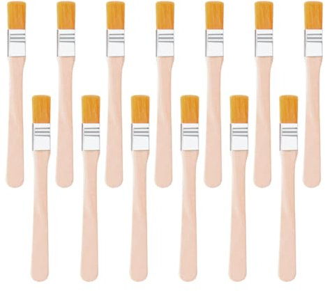 20 kleine Nylon-Pinsel mit Holzgriff, Ausbesserungs-Pinsel, weiche Borsten, Schrankpinsel, Zierpinsel, Malpinsel, Haushaltswandpinsel mit Holzgriff