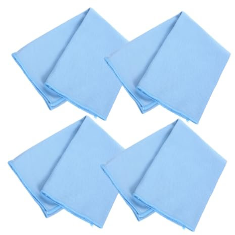 Hoement Paños de Limpieza para Vidrio 4 Piezas, Azul, sin Marcas