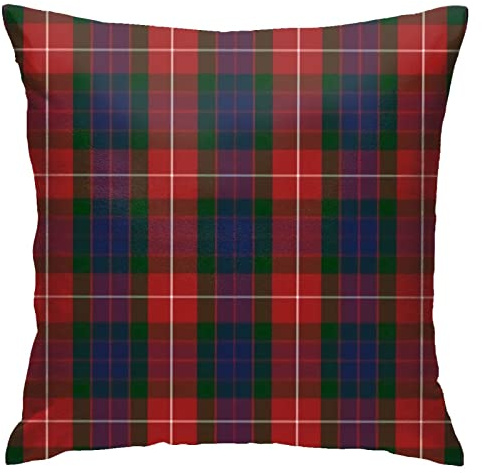 Zierkissenhülle 45X45cm Fraser Roter Tartan Throw Kissenbezüge Dekorativen Zierkissen Square Kissenbezug Für Sofa, Bed, Garten