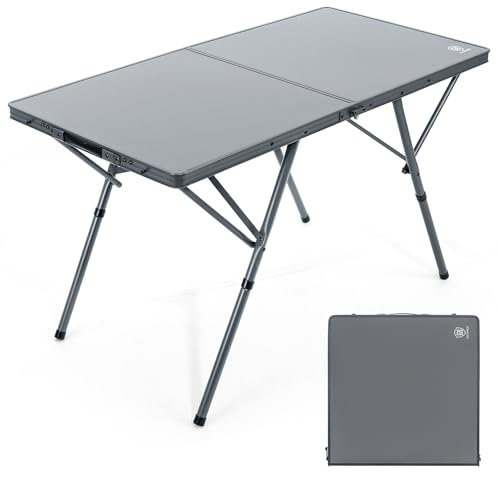EVER ADVANCED Campingtisch faltbar 120x60cm Klapptisch XL für 4-6 Personen Falttisch bis 60kg Stabiler Struktur für Camping Picknick Garten Balkon