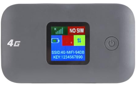 4G LTE WiFi Router 300 Mbit/s, Bis zu 32 Geräte gleichzeitig, Mobiler Internet Router mit SIM-Karten-Slot, Stabiles Signal für Zuhause & Unterwegs, Auto-Datenuberwachung, USB-Netzteil