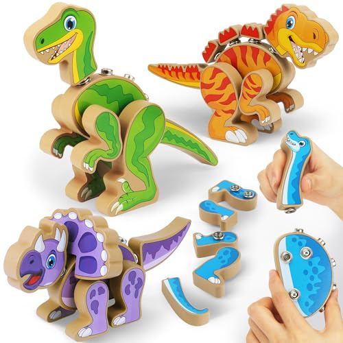 Coogam Snap Together Building dinosaur toys Playset