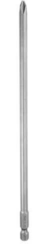 QUARKZMAN Embout De Tournevis Cruciforme #2 Ph2 8 (200mm) Long Acier S2 | Embout Visseuse long, 1/4 Hex Shank, Acier S2, Magnétique À Tête Cruciforme de 6mm de Diamètre