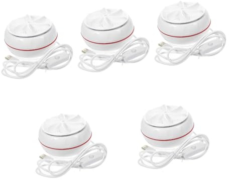 Angoily 5 Stück Tragbare Waschmaschine Reisewäscheltasche Spülmaschine Gadgets Mini-waschmaschine Schuhbeutel Für Automatisch Reise Schwimmbad Gerät Abs Weiß