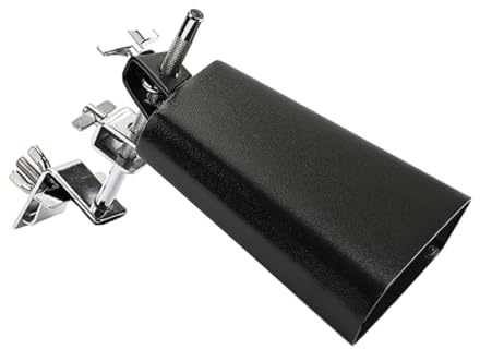 Warmhm Metall Kuhglocke für Schlagzeug Satz mit Reichhaltigem Sound und Sicherer Nutzung Zubehör für Anfänger und Profis Schwarzes Design für Vielseitiges Drum Satz