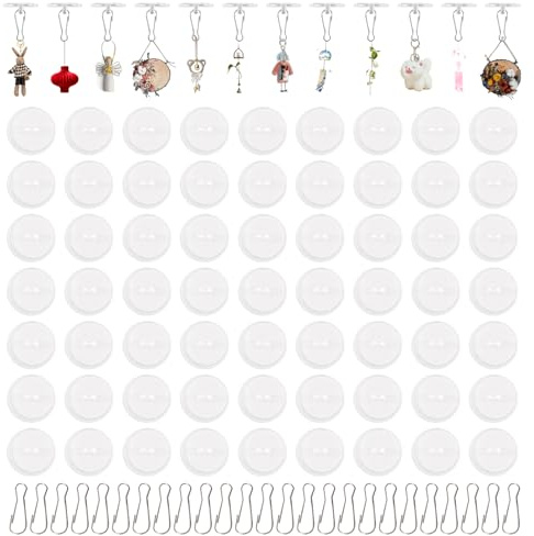 Tulov Pack of 100 Self-Adhesive Ceiling Hooks with Flagpole Clips, Kitchen Adhesive Hooks, No Drilling, Adhesive Hooks Ceiling Transparent Wall Hooks, Towel Hooks, Ceiling Hooks, Wall Self-Adhesive