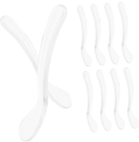 FONDOTIN 10pcs Mini Makeup Spatulas Cosmetic Cream Applicators Reusable Skin Care Lotion Tools for Facial Creams and Eye