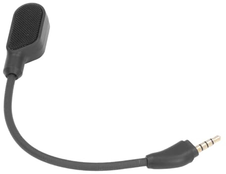 lyrlody Ersatz-Game-Mikrofon, Gaming-Headset-Mikrofon, Galgenmikrofon mit Geräuschunterdrückung, Biegsamer, Klarer Klang, Vergoldeter Stecker