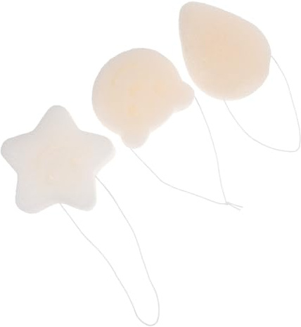 Zerodeko 3 Stück Sanfte Gesichts Körperspünger aus Natürlichem Wiederverwendbar Weich und Langlebig für Tägliche Reinigung Peeling und Make up entfernung bei Empfindlicher Haut