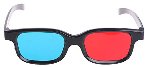 Sanfoelek Universal 3D Glasses Black Frame Red Blue Eyeglasses Cyan Anaglyph 0.2mm ABS Glasses For Movie Game DVD