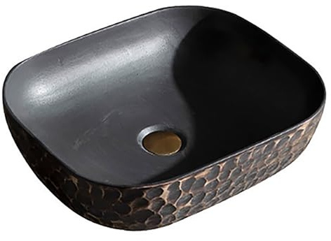 Lavabo de Salle de Bain à Poser, Vasque en Céramique Cuite à Haute Température, Grande épaisseur, émail Facile à Nettoyer, pour Meuble-lavabo Moderne