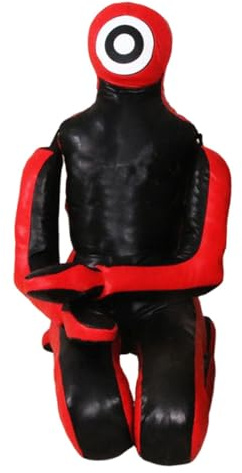 Folpus Muñeco de, Judo, Boxeo, sin Relleno, Multifuncional, fácil de Usar, de Entrenamiento de práctica Profesional, Rojo Negro