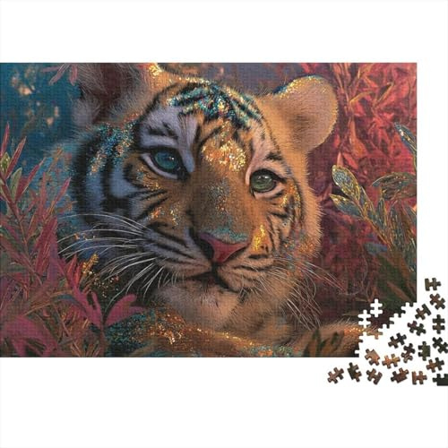 Visto Tigre Luminoso Puzzle 1000 Pezzi Adulti In Incastro Perfetto,Un Busta Di Puzzle A Rompicapo Per Enigma Ultra Difficile,Ideale Per Serata Giochi in Scatola,Il Miglior Regalo Per Gli Amanti Dei