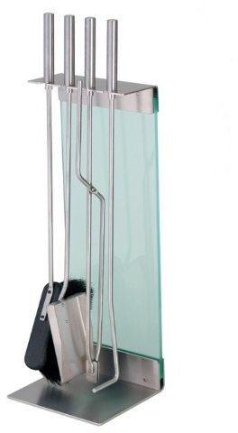 Conmoto Teras Kaminbesteck 5-teilig Edelstahl Glas klar