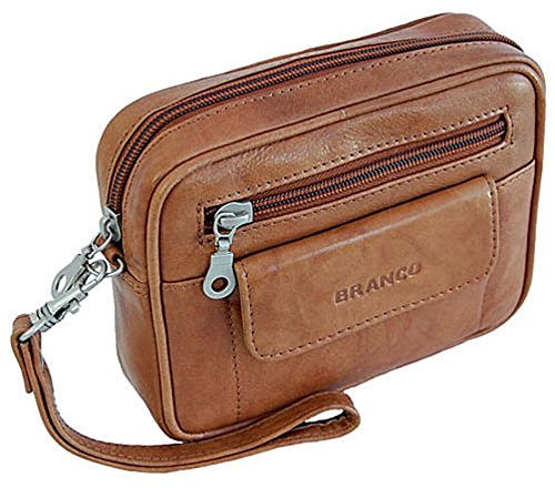 Leder Herren Handgelenktasche kleine Herrentasche Gürteltasche Festivaltasche