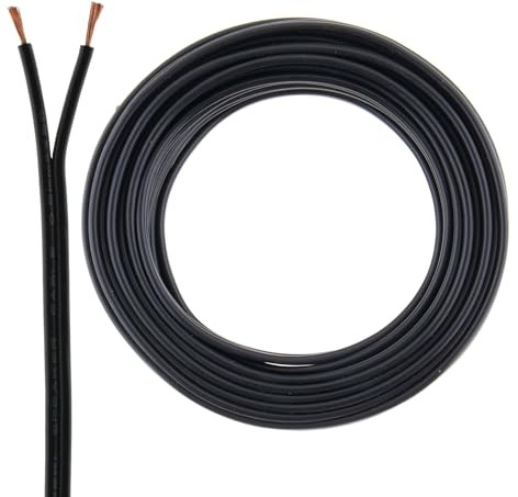Lautsprecherkabel 2x0,75mm2 - 10m - schwarz - CCA - Audiokabel - Boxenkabel