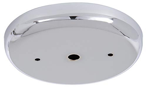 B&P Lamp® Silver 5 1/4 Inch Steel Ceiling Light Canopy Plate