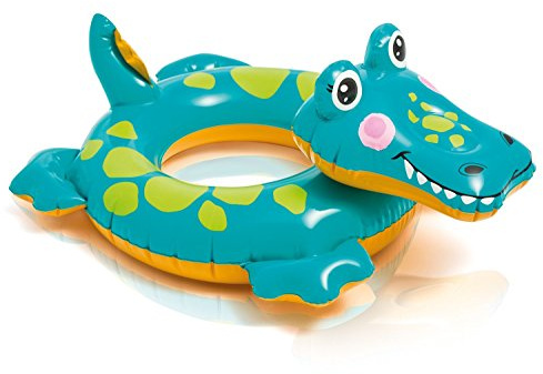 Intex Badetier Aufblasbarer Schwimmring für absoluten Badespaß/Kroko/Krokodil/Krokodil ca. 72 x 66 cm Badespaß für Kinder/der ideale Badespass für Schwimmbad, See, Strand oder Bade Urlaub