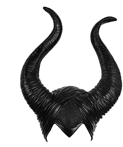 RichDeer Böse Königin Halloween Kostüm Hörner Cosplay Kostüm Latex Hat Halloween Requisiten Unisex Haarreif Kopfbedeckung Schwarz