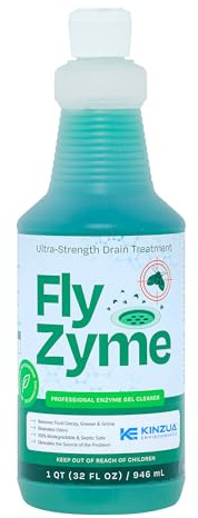 Fly-Zyme, Highly Concentrated Enzyme Drain Cleaner for Pipes, Drain Gel for Fruit Flies, Organic Waste Degrader & Odor Neutralizer, 32 fl oz
