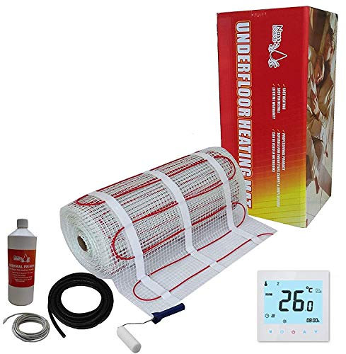 Electric Underfloor Heating kit 150w - 5.0m2 - White WiFi Thermostat