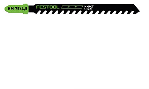 Festool HM 75/4,5/5 Lot de 5 lames de scie sauteuse (5 x 204343) panneaux de particules et de fibres reliés à la ciment