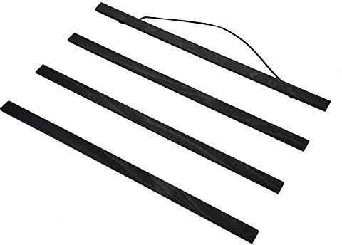 VIFER Posterleiste Poster Aufhänger Moderne Magnetische Posterschiene Bilderleiste Bilderrahmen Holz Posterrahmen für DIY Wandkunst Dekoration, Schwarz (40cm)