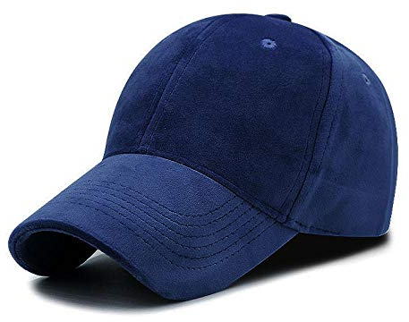 Herren Kappe Cap Massive Samt Baseball Cap Caps Herren Snapback Hüte Mode Verstellbare Knochen Frauen Outdoor Sport Golf Hut 56Cm Bis 60Cm Royalblue