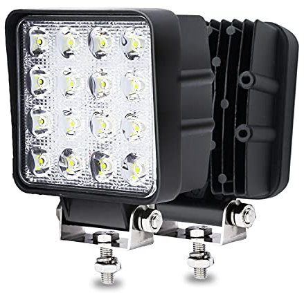 Daromigo Proyector de trabajo LED 12v proyector adicional para moto led 8 piezas proyector 6500K luz de trabajo coche para ATV camión tractor