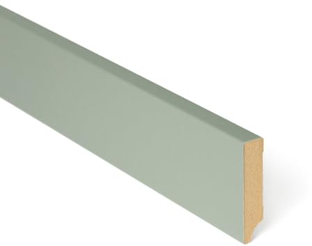 Bildershop-24 Battiscopa per pannelli da parete Dekowa in colore pastello, verde pastello, 230 x 8 x 1,8 cm