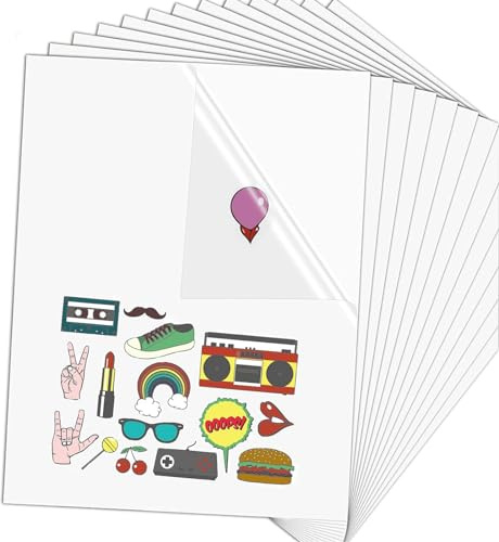25 hojas de papel adhesivo A4 Inkjet, autoadhesivo, 100% transparente, para impresoras láser e impresoras de