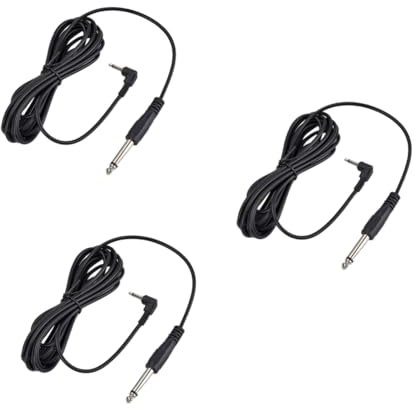 HEMOTON 3 Pièces 3 amplificateur stéréo électrique câble stéréo amplis Casque Piano Adaptateur Haut-Parleur Adaptateur 3,5 à 6,35 Câble 1/8 à 1/4 Nacré Guitare Câble Adaptateur Ligne Audio