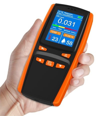 Analizador ozono portátil Analizador De Ozono O3 Detector De Gas De Ozono Sensor Inteligente Medidor De Ozono para MedicióN PortáTil de Aire