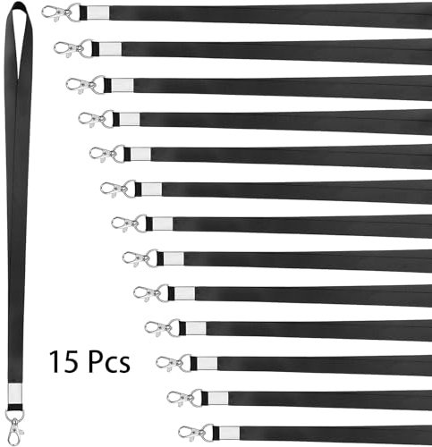 15 StüCke SchlüSselbäNder UmhäNgebäNder Nylon Lanyards SchöNes UmhäNgeband Bunt SchlüSselband Mit Metall Swivel FüR SchlüSsel, Ausweisinhaber, BüRo Id Karte, Kamera, Charms