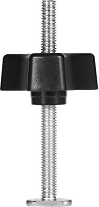 Woodworking Clamp, Silver Fast Acting Hold Down Clamp M8 Metal T Track Clamp, T Slot Woodworking Tools T Track (T Screw+M8 Plastic Handle)